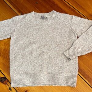 J CREW XXS Alpaca Merino Wool Crew Neck Sweater Relaxed Pullover Brown Tan